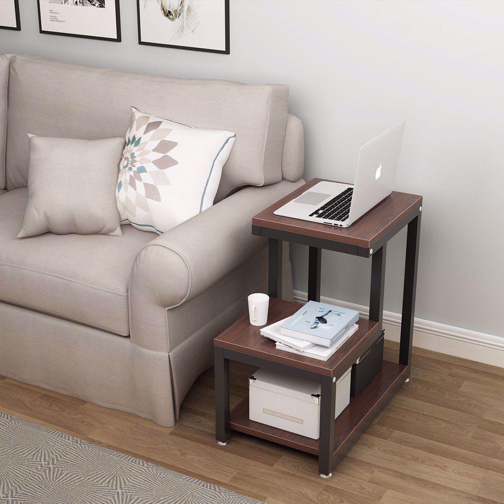 Rustic End Table 3-Tier Side Table - My Store