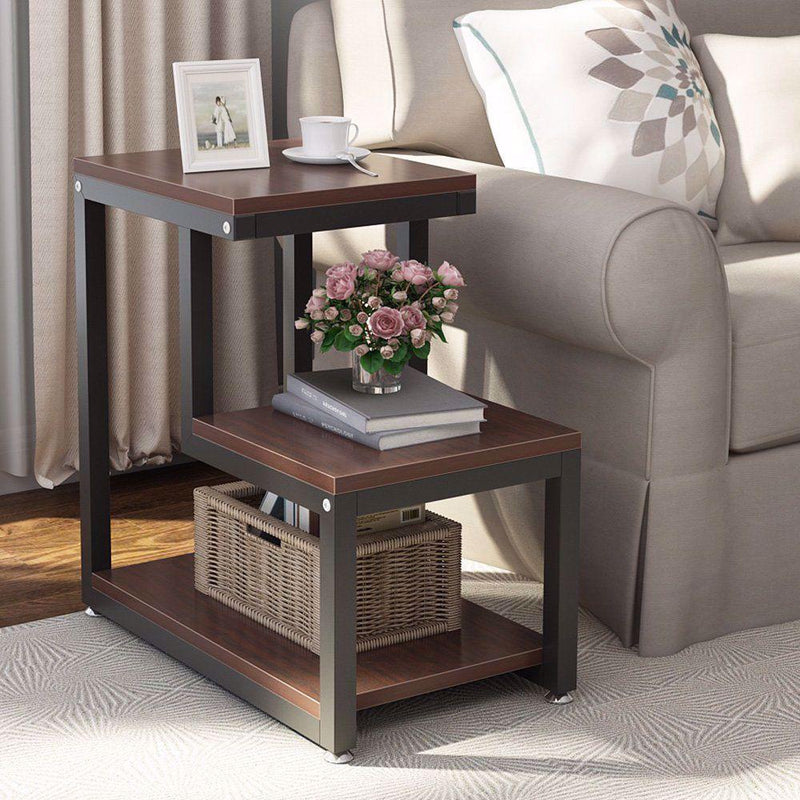 Rustic End Table 3-Tier Side Table - My Store